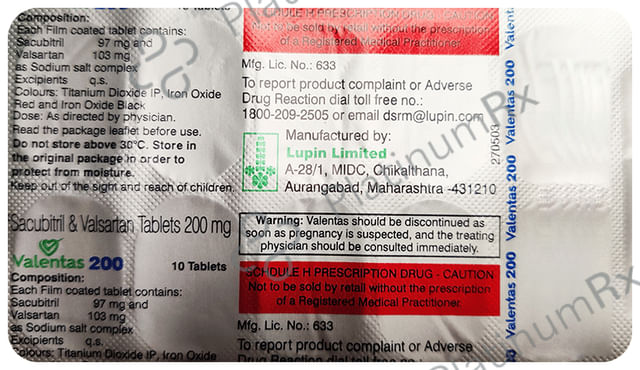 Valentas 200mg Tablet 10s
