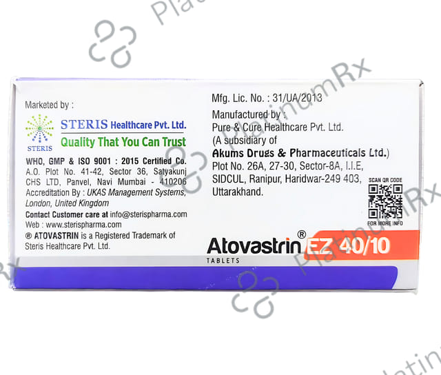 Atovastrin Ez 40/10mg Tablet 10s