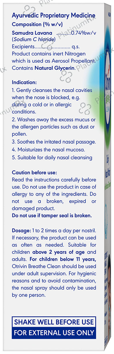 Otrivin Breathe Clean Isotonic Nasal Spray 100ml