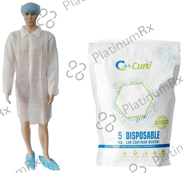 C Cure Disposable Lab Coat White Free Size