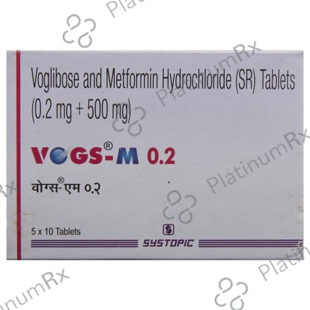 Vogs M 0.2 SR 500/0.2mg Tablet 10s