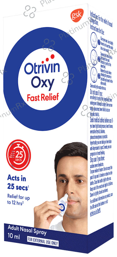 Otrivin Oxy 0.05% Fast Relief Adult Nasal Spray 10ml