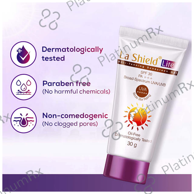 La Shield Lite Anti Tanning Sunscreen SPF 30 Gel 30gm