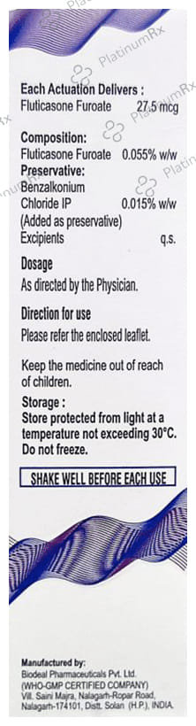 Flutiprl 27.7mcg Nasal Spray 6gm