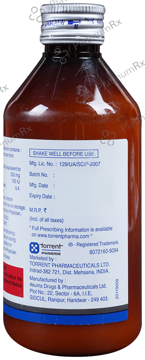Shelcal 250mg/125IU Syrup 200ml