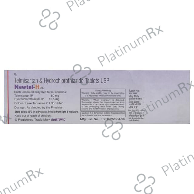 Newtel H 80 12.5/80mg Tablet 10s