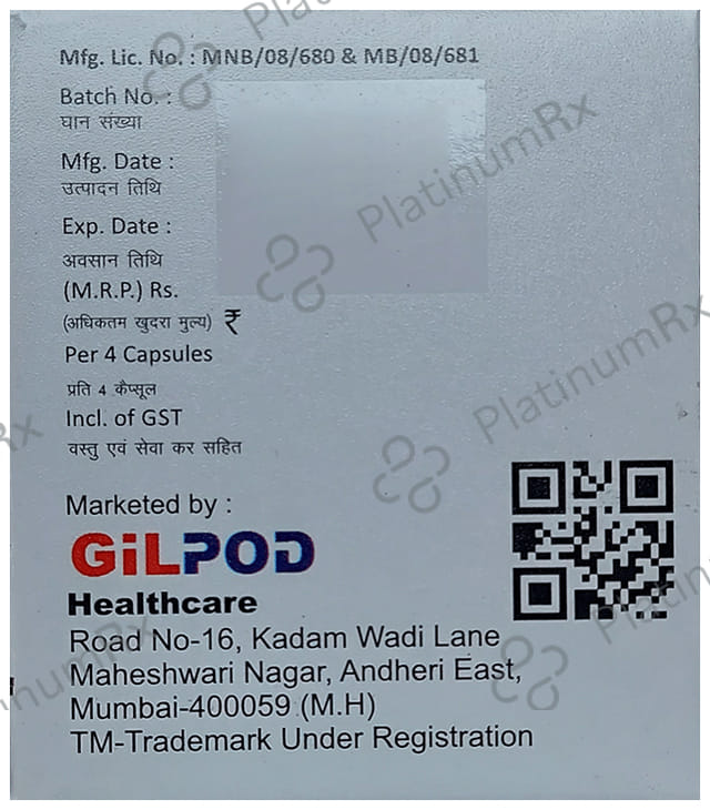 Gilderm 200mg Capsule 4s