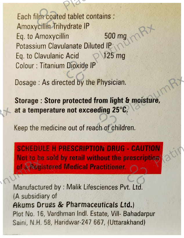Nourclav 625 Tablet
