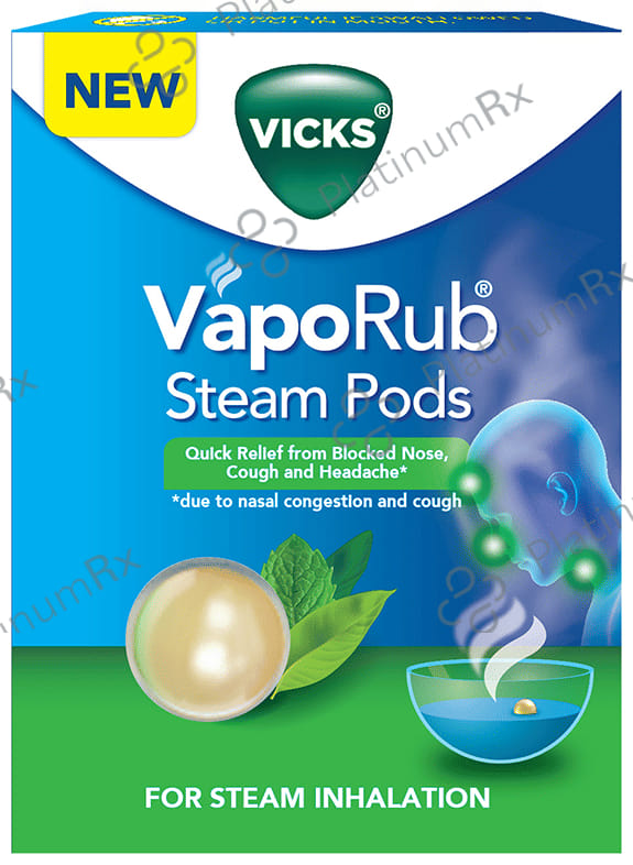 Vicks VapoRub Steam Pods Capsules 4s