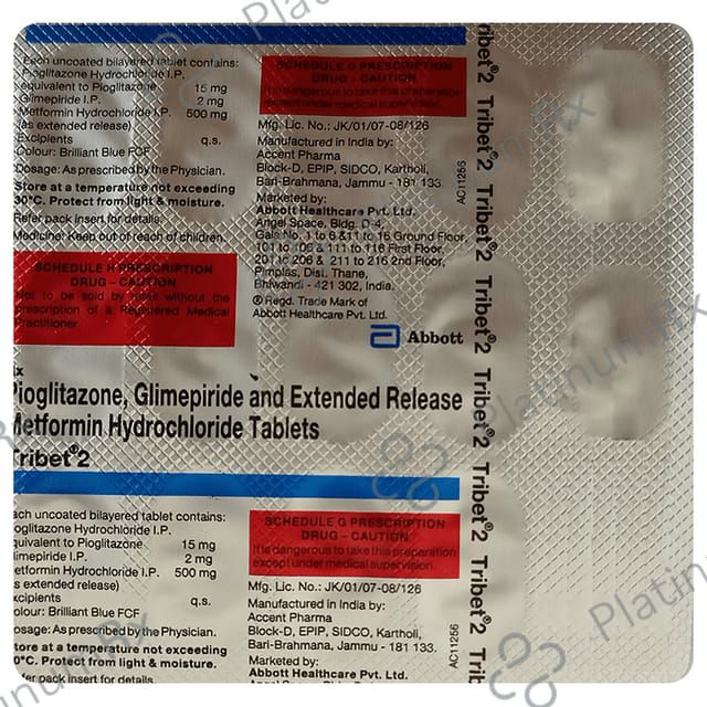 Tribet 2/500/15mg Tablet ER 15s