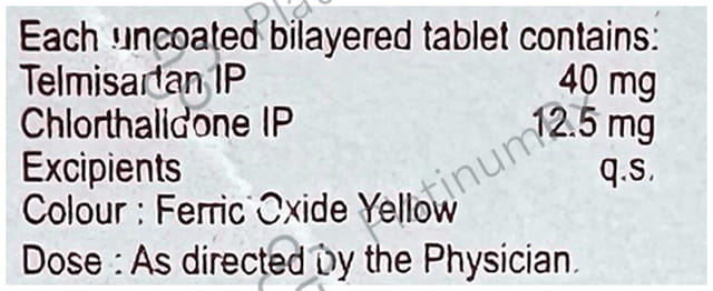 Telmiride CH 40mg/12.5mg Tablet 10s