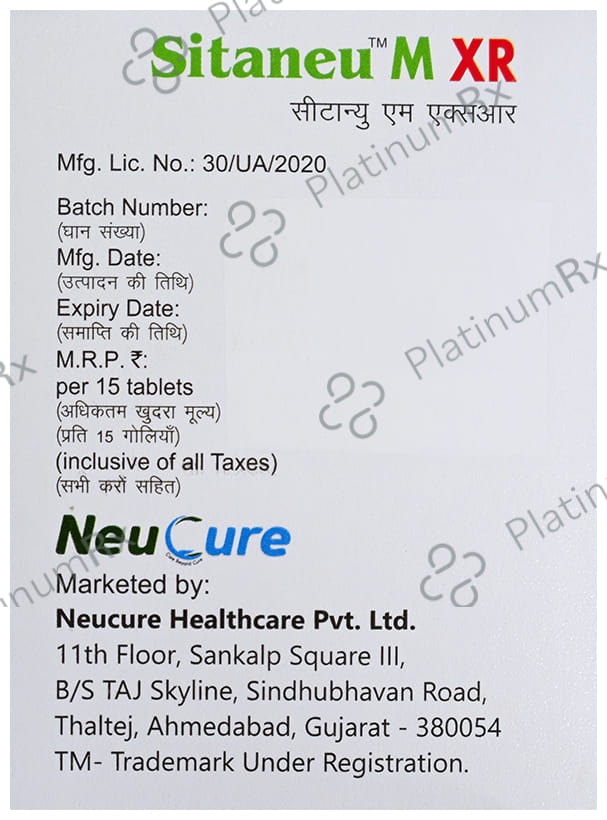 Sitaneu M 500/100mg XR Tablet 15s