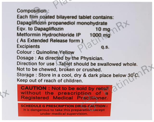 Daxiga M 10/1000mg Tablet ER 10s