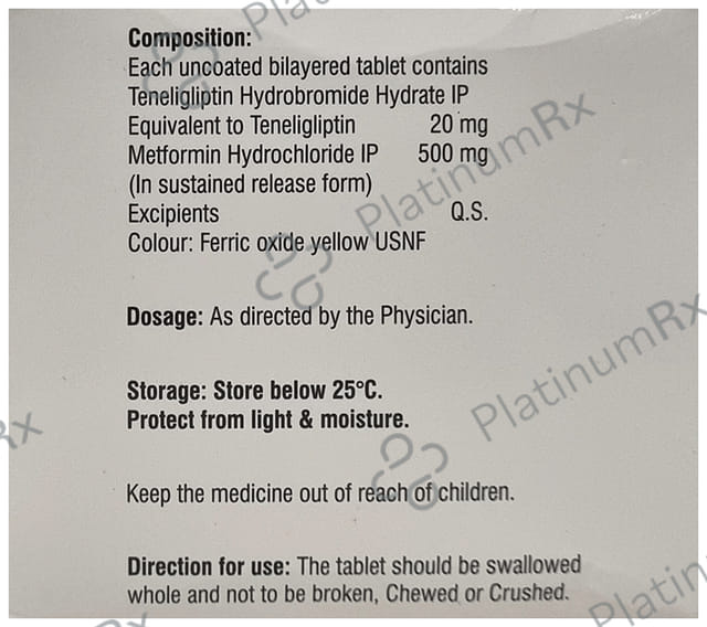 Tenebite M 20/500mg Tablet SR 15s
