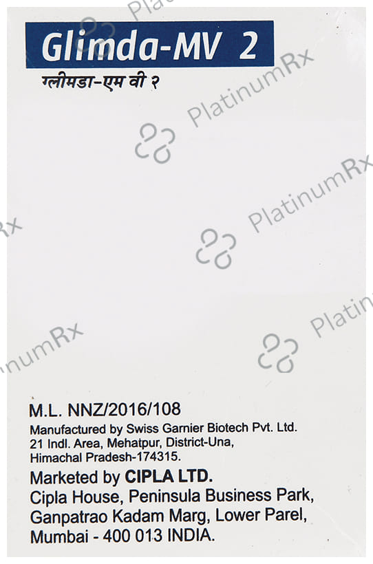 Glimda MV 2/500/0.2mg SR Tablet 10s