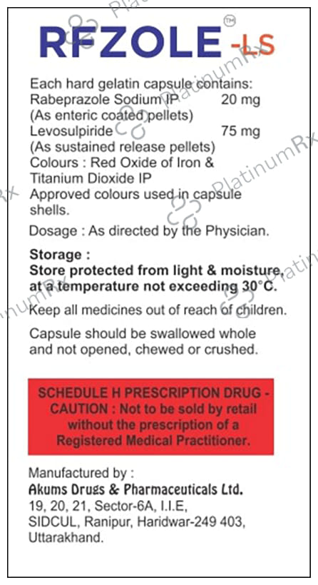 Rfzole LS 75/20mg Capsule SR 10s