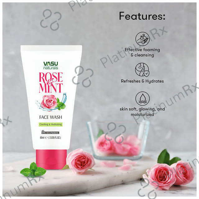 Vasu Natural Rose Mint Face Wash (60ml Each)