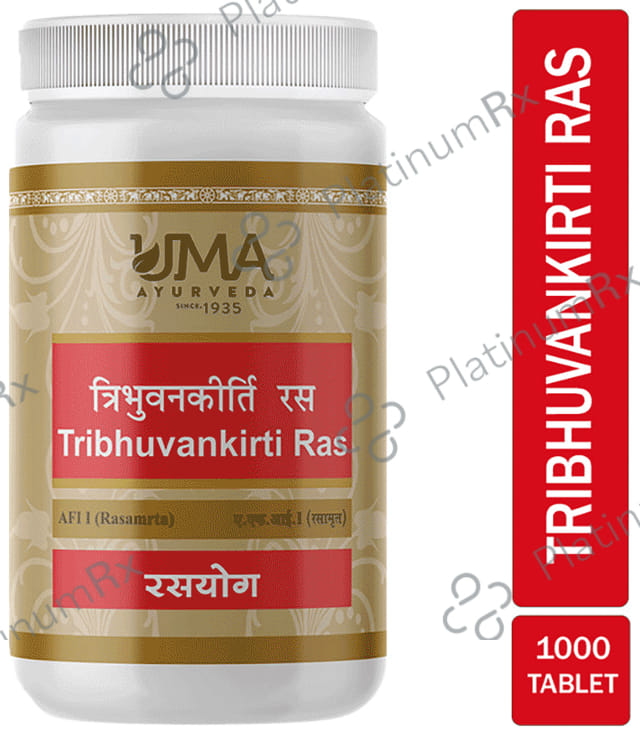 Uma Ayurveda Tribhuvankirti Ras Tablet 1000 tablets