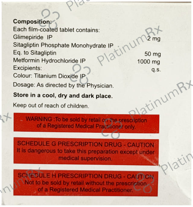 Glimiprex SM Forte 2/1000/50mg Tablet 10s