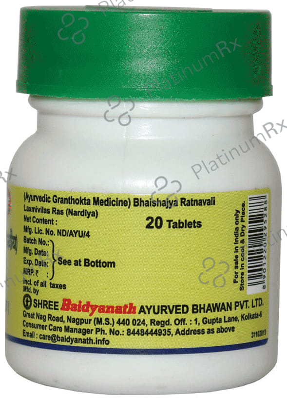 Baidyanath (Nagpur) Laxmivilas Ras 20 tablets