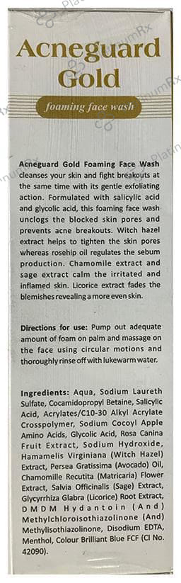 Acneguard Gold Foaming Face Wash