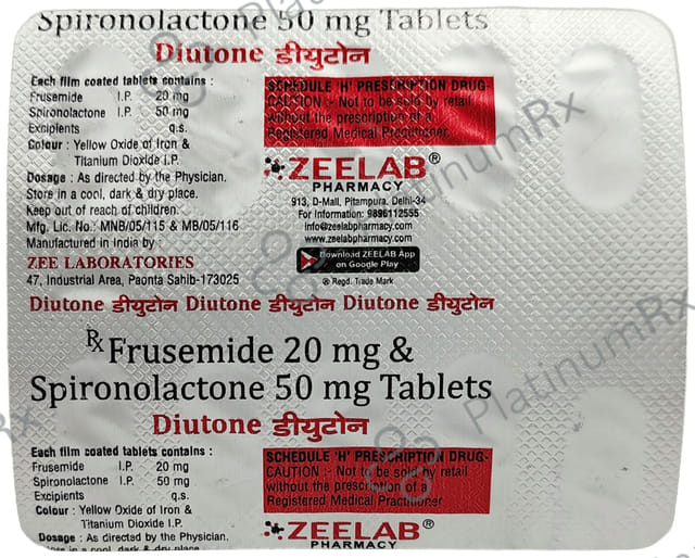 Diuton 20/50mg Tablet 10s