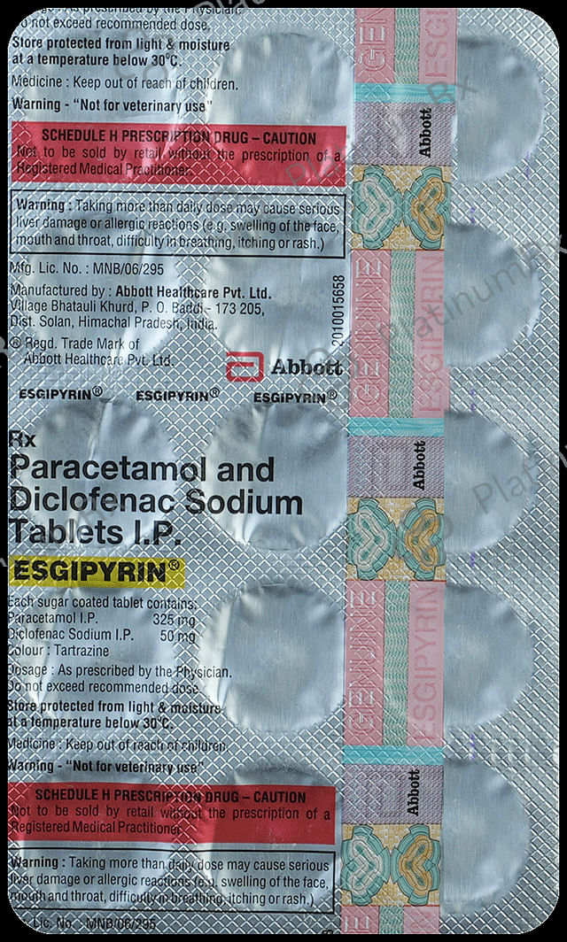 Esgipyrin 50/325mg Tablet 15s