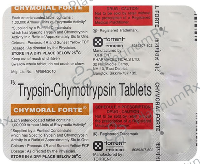 Chymotrol Forte 100000AU Tablet 20s