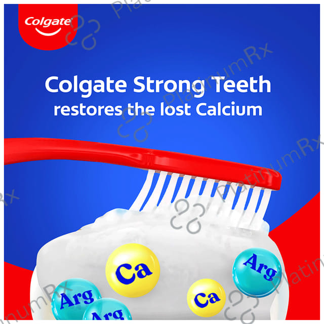 Colgate Strong Teeth Anticavity Toothpaste (1 Tube of 200gm & 1 Tube of 100gm) with Toothbrush Free