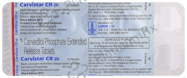 Carvistar CR 20mg Tablet 10s