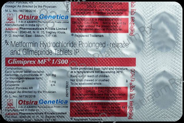 Glimiprex MF 1/500mg Tablet PR 10s