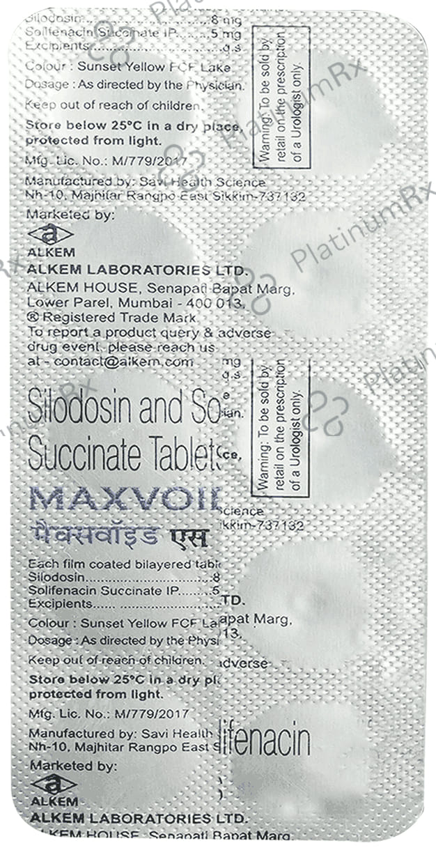 Maxvoid S 8/5mg Tablet 10s