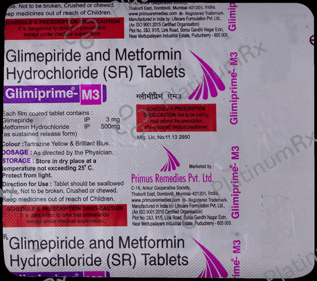 Glimiprime M 3/500mg Tablet 15s