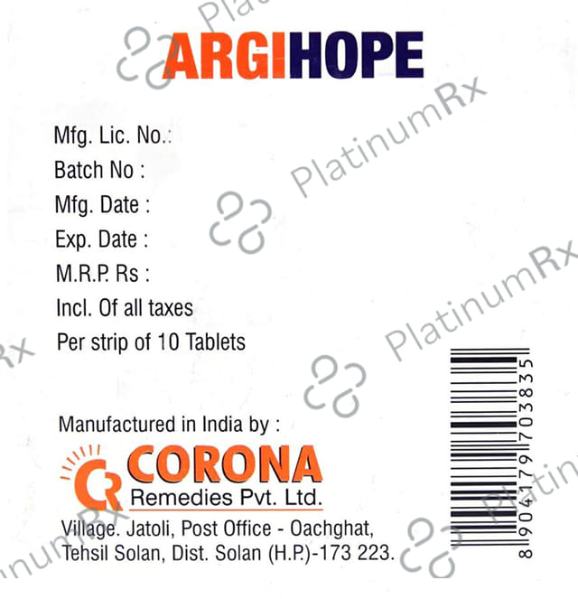 Argihope 1000mg Tablet 10s