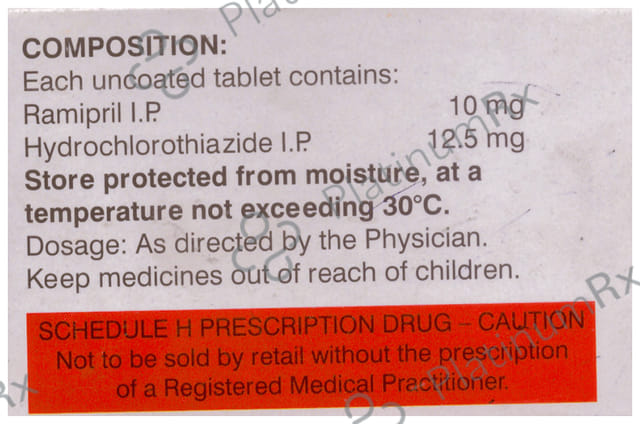 Ramistar H 10/12.5mg Tablet 15s