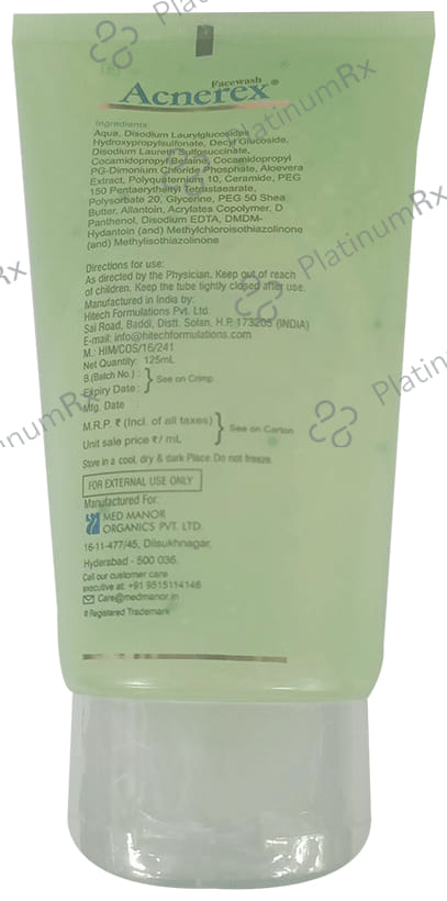 Acnerex with Aloe Vera, Shea Butter & Allantoin Face Wash 125ml