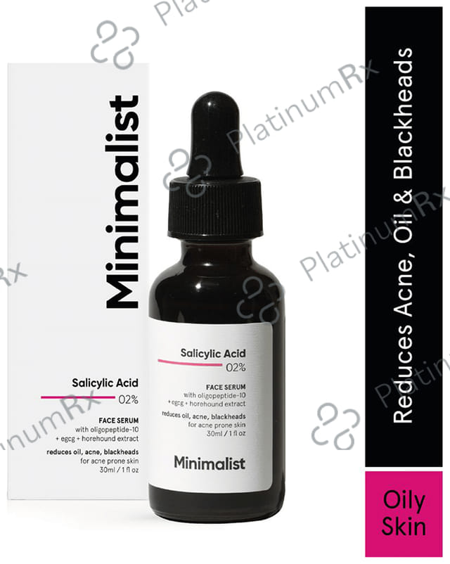 Minimalist Salicylic Acid 2% Face Serum Reduces Oil, Acne & Blackheads For Acne Prone Skin