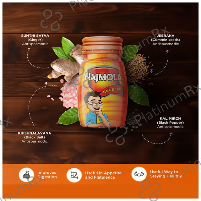 Dabur Hajmola Regular Flavour Supports Digestive Health Tablet 120s