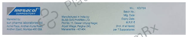 Mesacol 500mg Suppository 7s