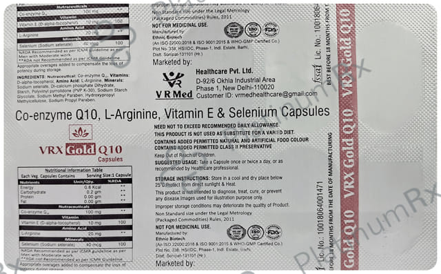 VRX Gold Q10 Capsule