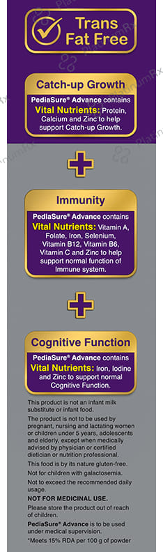 PediaSure Advance+ Health Drink Vanilla Flavour Powder 400gm