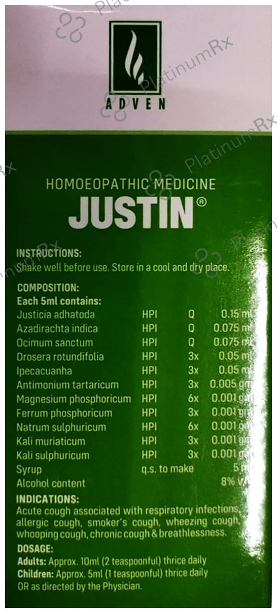 Adven Justin Cough Syrup