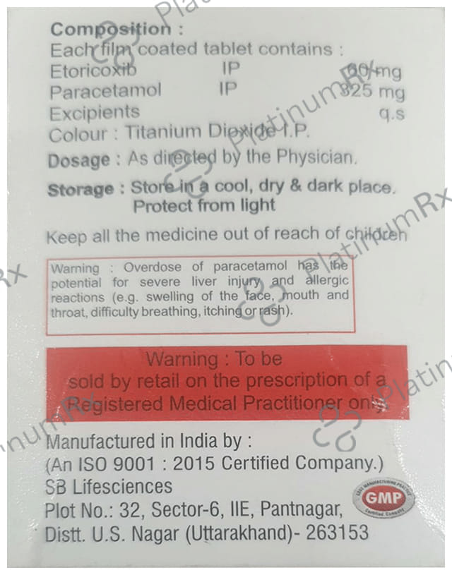 Adcox P 60/500mg Tablet 10s