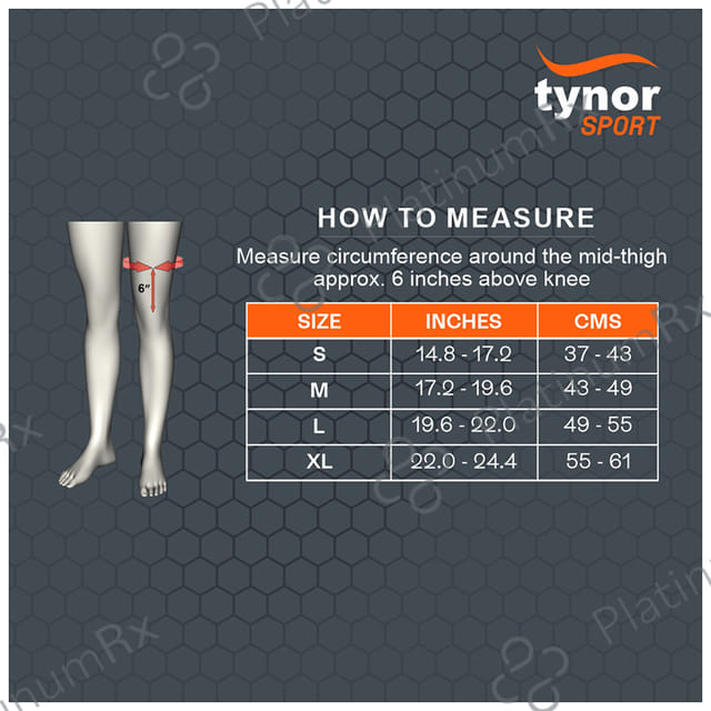 Tynor Thigh Support Air Pro Medium Black & Green