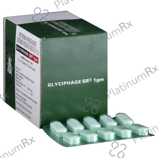 Glyciphage SR 1000mg Tablet 10s