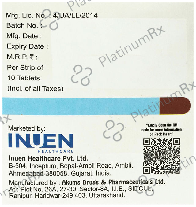 Inudap SGM 10/100/500 Tablet ER