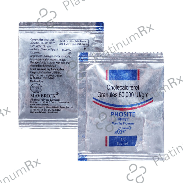 Phosite 60000IU Sachet Vanilla 1gm