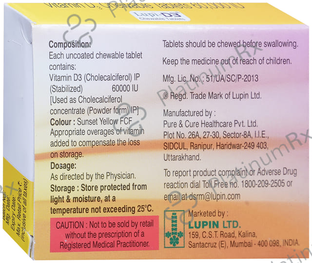 Lupi D3 60K Chewable Tablet