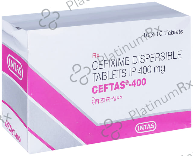 Ceftas 400mg Tablet DT 10s