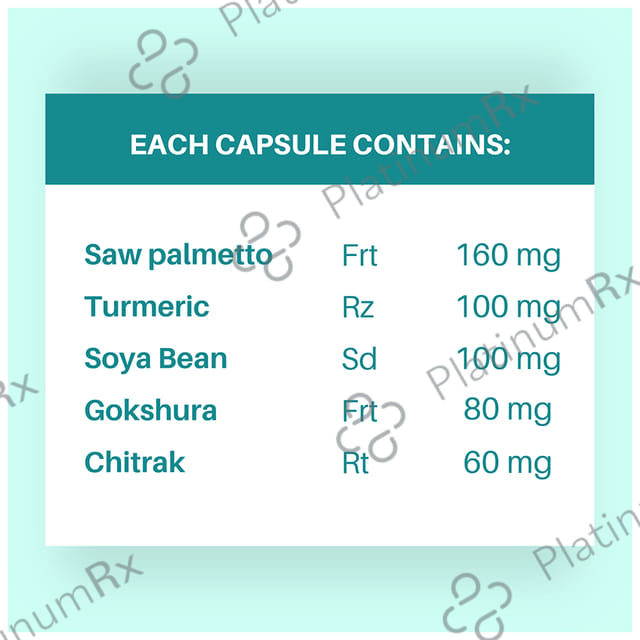 Cureayu Prostate Care Capsule- For Healthier Prostate Functions - Slows Down Aging Effects - Controls Frequency and Urgency of Urination